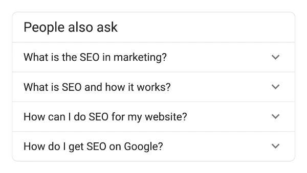 People Also Ask (PAA) Box