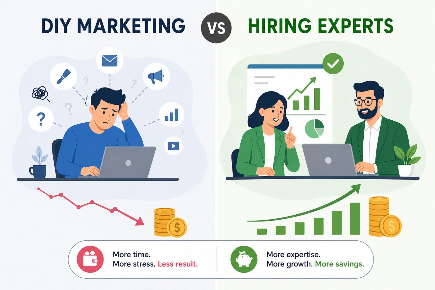 DIY Marketing vs Hiring Experts What Saves More Money Long-Term